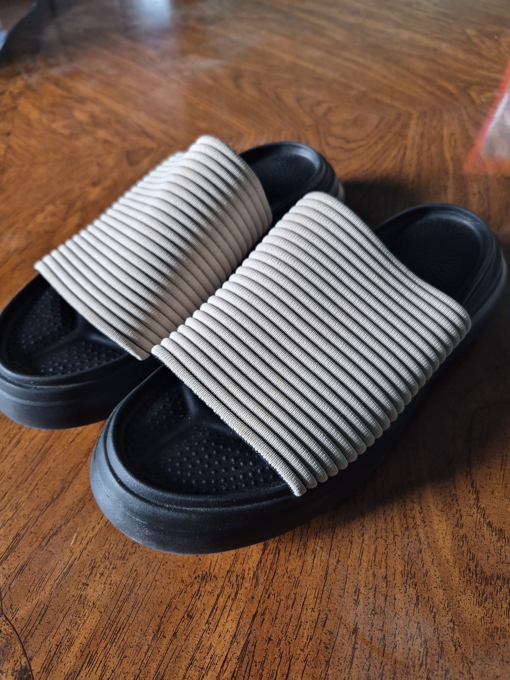 rag & bone Black Brixley Knit Slide Sandals